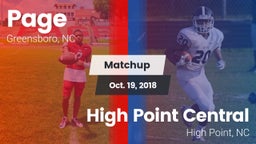 Matchup: Page  vs. High Point Central  2018