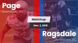 Matchup: Page  vs. Ragsdale  2018