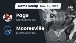 Recap: Page  vs. Mooresville  2019