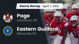 Recap: Page  vs. Eastern Guilford  2021