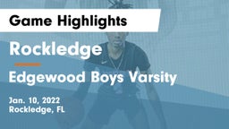 Rockledge  vs Edgewood  Boys Varsity  Game Highlights - Jan. 10, 2022