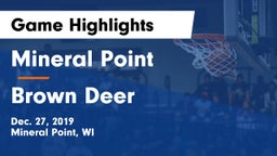 Mineral Point  vs Brown Deer  Game Highlights - Dec. 27, 2019
