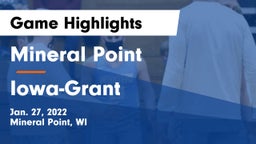 Mineral Point  vs Iowa-Grant  Game Highlights - Jan. 27, 2022