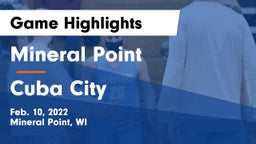 Mineral Point  vs Cuba City  Game Highlights - Feb. 10, 2022