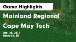 Mainland Regional  vs Cape May Tech Game Highlights - Jan. 28, 2021