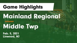Mainland Regional  vs Middle Twp Game Highlights - Feb. 5, 2021