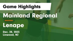 Mainland Regional  vs Lenape  Game Highlights - Dec. 28, 2023