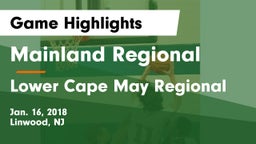 Mainland Regional  vs Lower Cape May Regional  Game Highlights - Jan. 16, 2018
