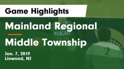 Mainland Regional  vs Middle Township  Game Highlights - Jan. 7, 2019