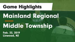 Mainland Regional  vs Middle Township  Game Highlights - Feb. 22, 2019