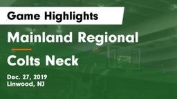Mainland Regional  vs Colts Neck Game Highlights - Dec. 27, 2019