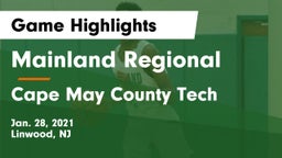 Mainland Regional  vs Cape May County Tech  Game Highlights - Jan. 28, 2021