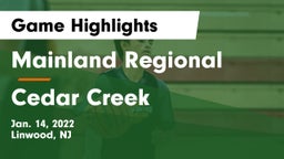 Mainland Regional  vs Cedar Creek  Game Highlights - Jan. 14, 2022