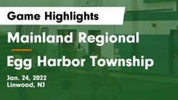 Mainland Regional  vs Egg Harbor Township  Game Highlights - Jan. 24, 2022