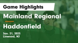 Mainland Regional  vs Haddonfield  Game Highlights - Jan. 21, 2023