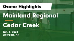 Mainland Regional  vs Cedar Creek  Game Highlights - Jan. 5, 2024