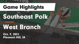 Southeast Polk  vs West Branch  Game Highlights - Oct. 9, 2021