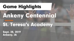 Ankeny Centennial  vs St. Teresa's Academy  Game Highlights - Sept. 28, 2019