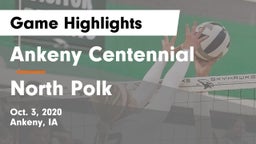 Ankeny Centennial  vs North Polk  Game Highlights - Oct. 3, 2020