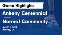 Ankeny Centennial  vs Normal Community  Game Highlights - April 29, 2022