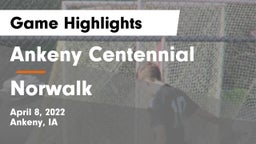 Ankeny Centennial  vs Norwalk  Game Highlights - April 8, 2022