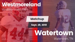 Matchup: Westmoreland High vs. Watertown  2018