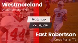 Matchup: Westmoreland High vs. East Robertson  2018