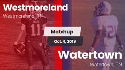Matchup: Westmoreland High vs. Watertown  2019