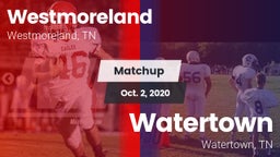 Matchup: Westmoreland High vs. Watertown  2020