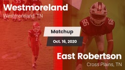 Matchup: Westmoreland High vs. East Robertson  2020