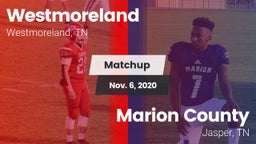 Matchup: Westmoreland High vs. Marion County  2020