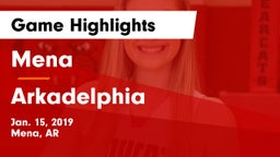 Mena  vs Arkadelphia  Game Highlights - Jan. 15, 2019