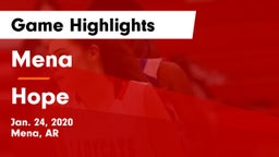 Mena  vs Hope  Game Highlights - Jan. 24, 2020