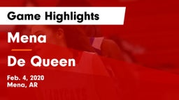 Mena  vs De Queen  Game Highlights - Feb. 4, 2020