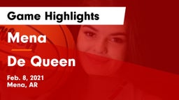 Mena  vs De Queen  Game Highlights - Feb. 8, 2021