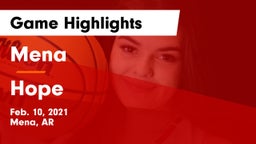 Mena  vs Hope  Game Highlights - Feb. 10, 2021