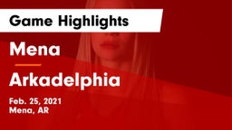 Mena  vs Arkadelphia  Game Highlights - Feb. 25, 2021