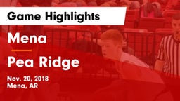 Mena  vs Pea Ridge  Game Highlights - Nov. 20, 2018