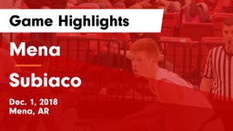 Mena  vs Subiaco Game Highlights - Dec. 1, 2018