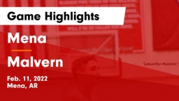 Mena  vs Malvern  Game Highlights - Feb. 11, 2022