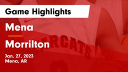 Mena  vs Morrilton  Game Highlights - Jan. 27, 2023