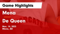 Mena  vs De Queen  Game Highlights - Nov. 14, 2023
