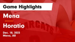 Mena  vs Horatio  Game Highlights - Dec. 18, 2023