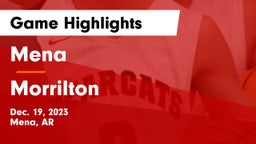 Mena  vs Morrilton  Game Highlights - Dec. 19, 2023