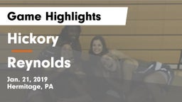 Hickory  vs Reynolds  Game Highlights - Jan. 21, 2019