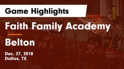 Faith Family Academy vs Belton Game Highlights - Dec. 27, 2018