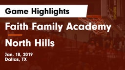 Faith Family Academy vs North Hills Game Highlights - Jan. 18, 2019