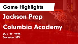 Jackson Prep  vs Columbia Academy  Game Highlights - Oct. 27, 2020