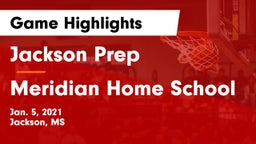 Jackson Prep  vs Meridian Home School Game Highlights - Jan. 5, 2021