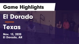 El Dorado  vs Texas  Game Highlights - Nov. 13, 2020